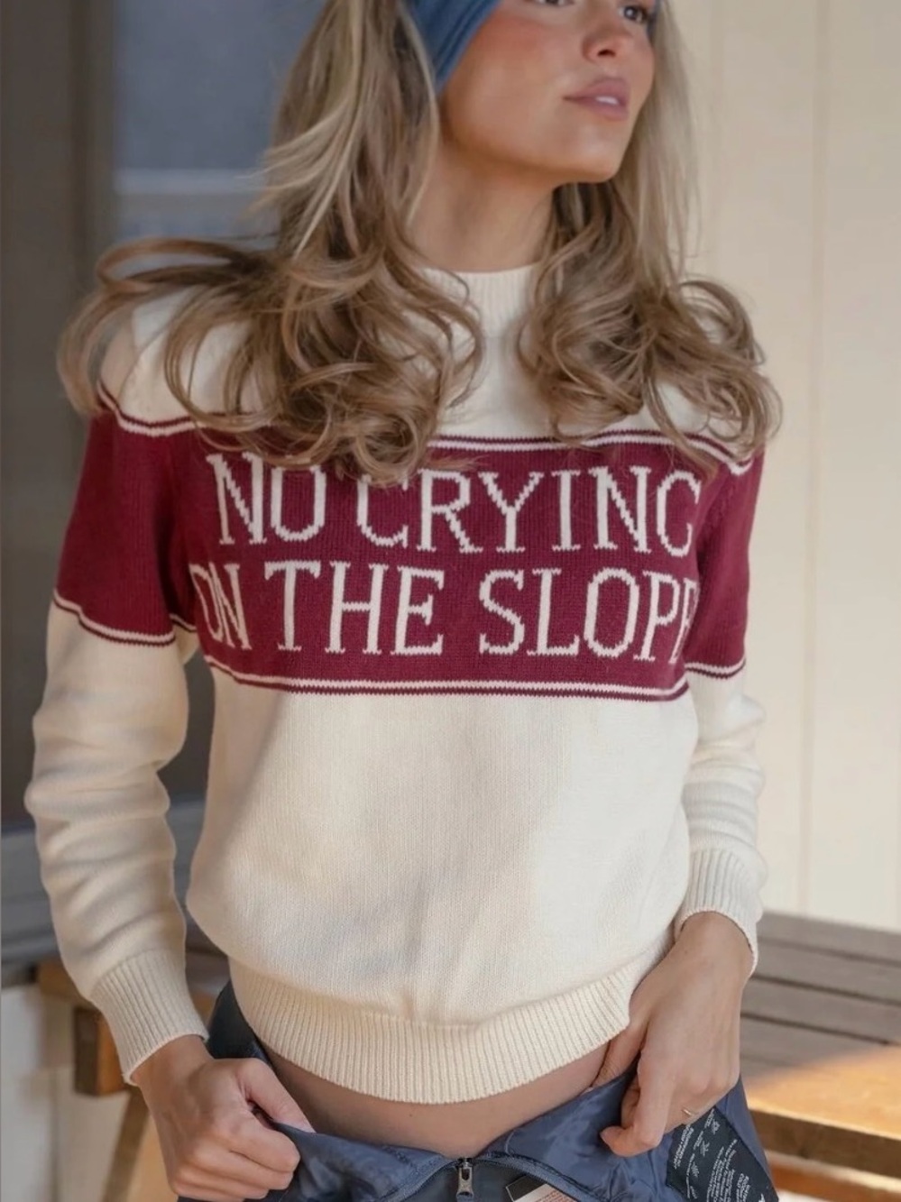 Yellow The Label Yllw No Crying On The Slopes Sweater XL NWT Cotton